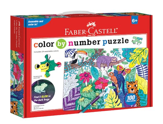 Creativity for Kids Color By Number Puzzles Jungle Kit